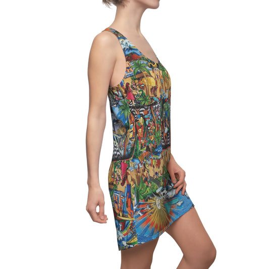 Florida Collage Artwork Racerback Dress
