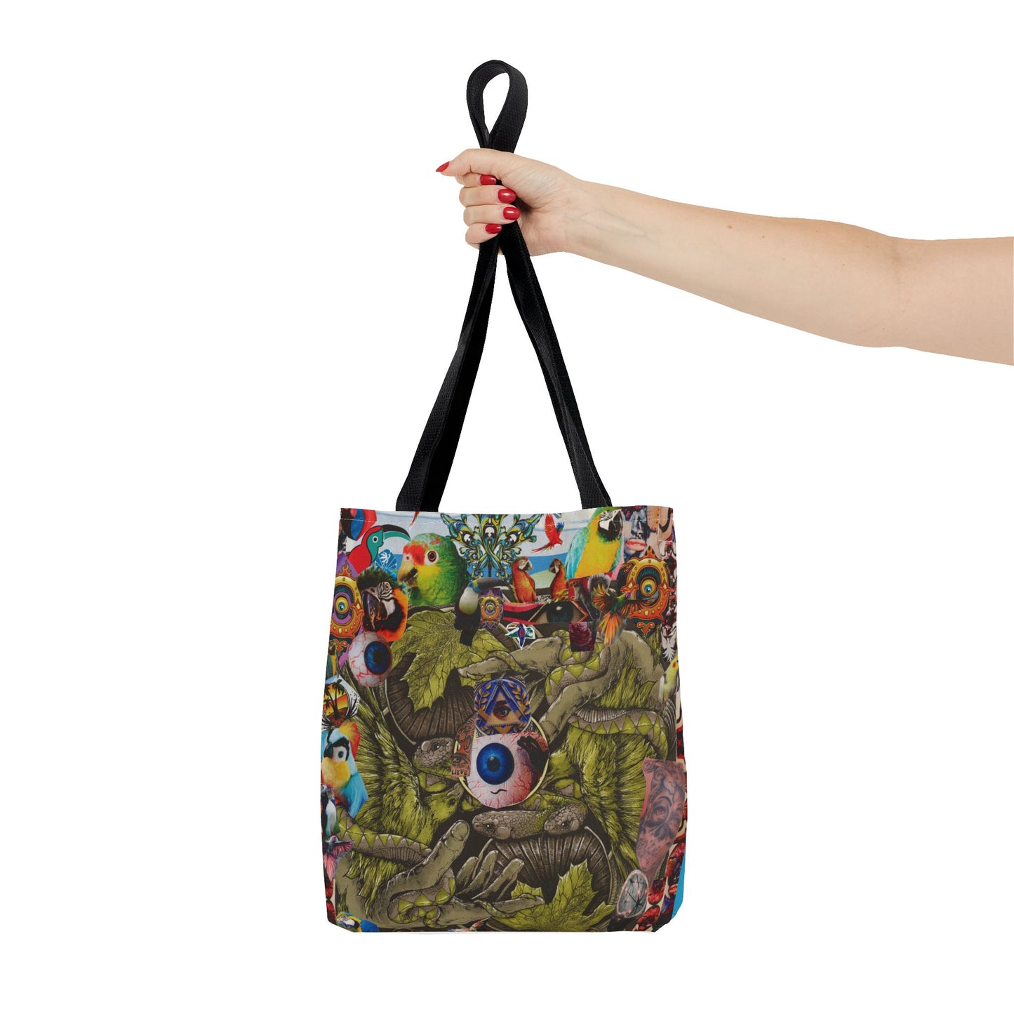 Apoda Print Vibrant Tropical Tote Bag, Eco-Friendly Grocery Bag, Summer Beach Tote, Festival Accessory, Colorful Shopping Bag
