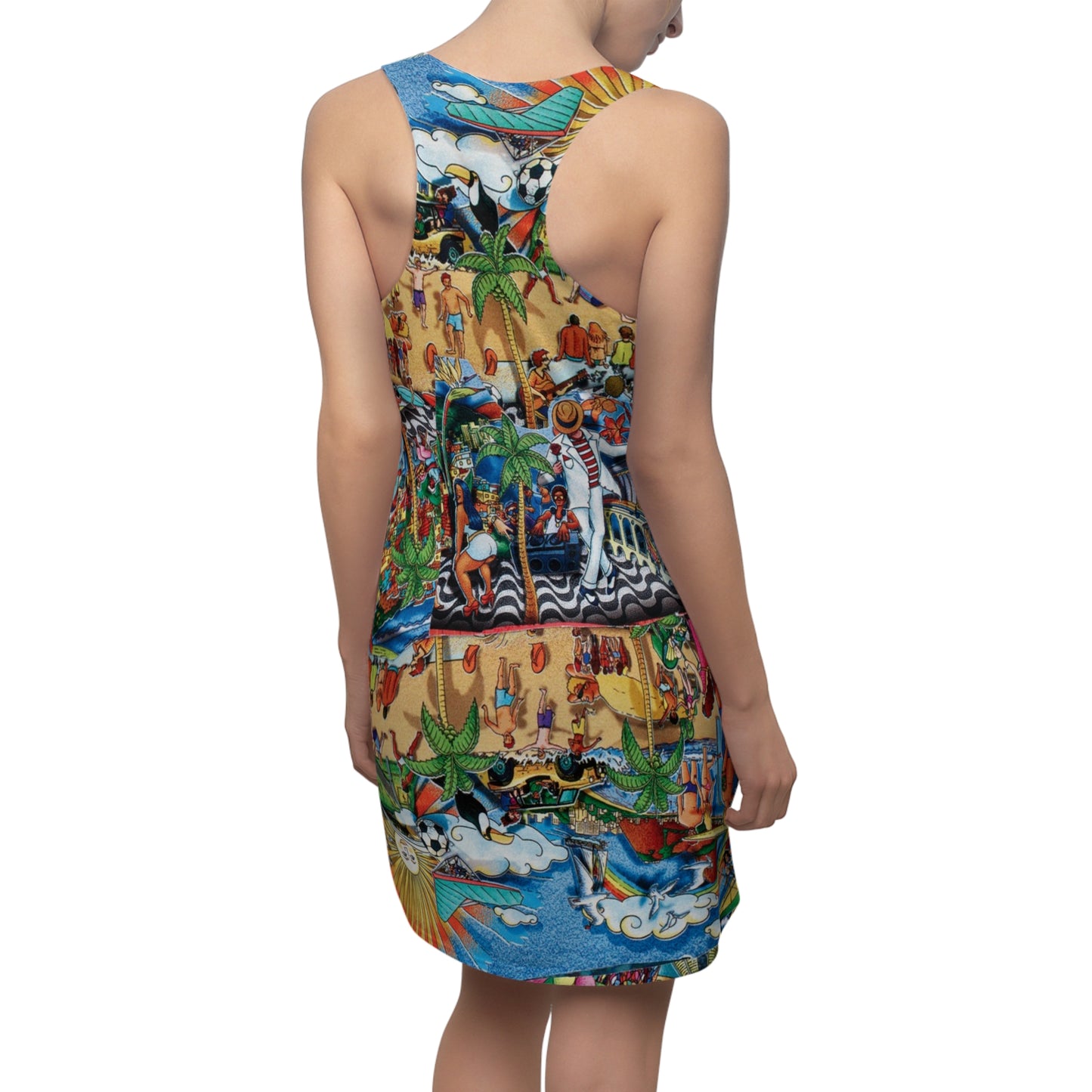 Florida Collage Artwork Racerback Dress