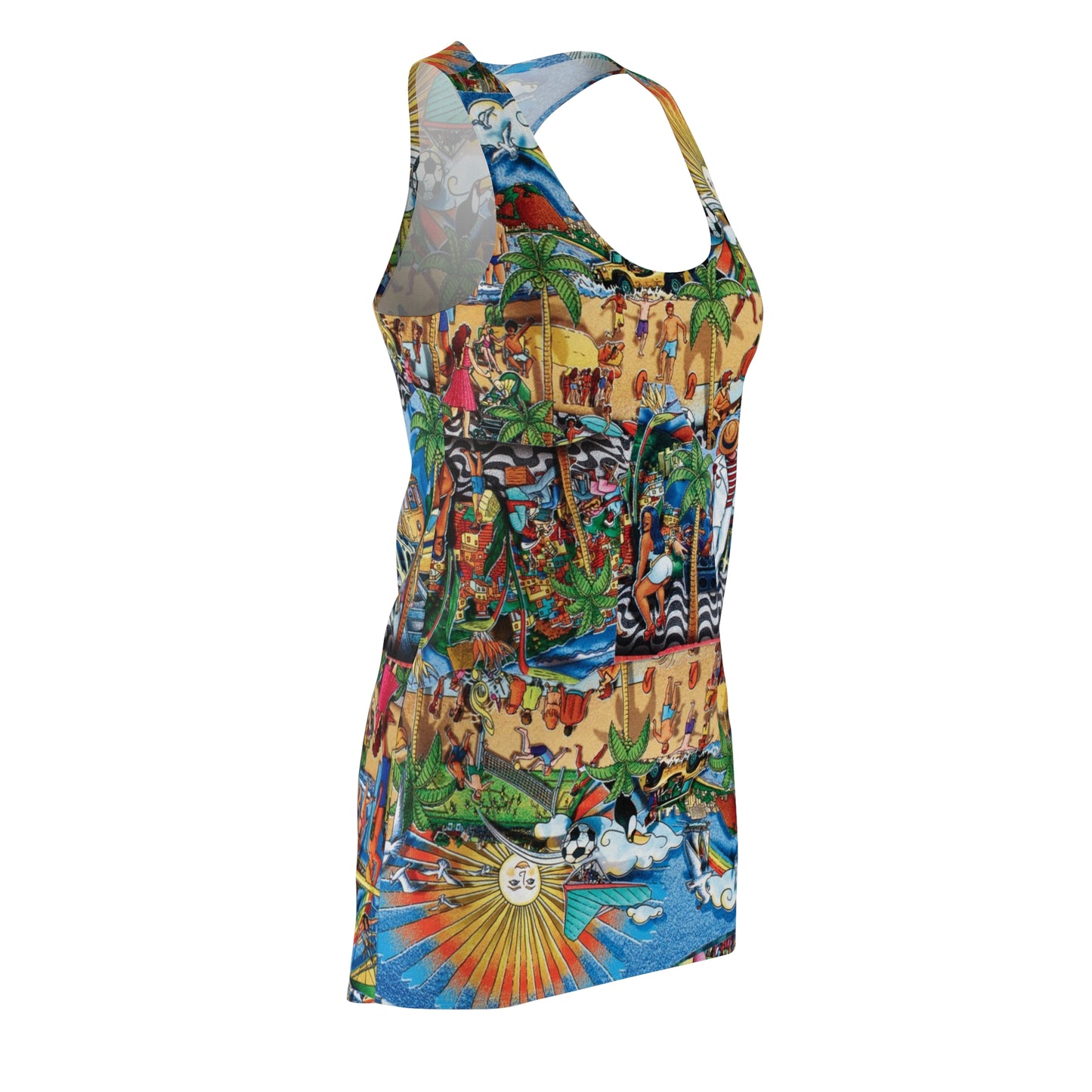 Florida Collage Artwork Racerback Dress