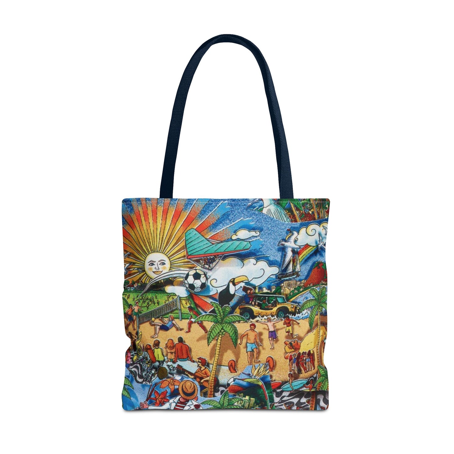 Florida Tropical Paradise Tote Bag, Colorful Beach Bag, Boho Shopping Tote, Eco-Friendly Tote, Summer Essentials, Gift for Travelers