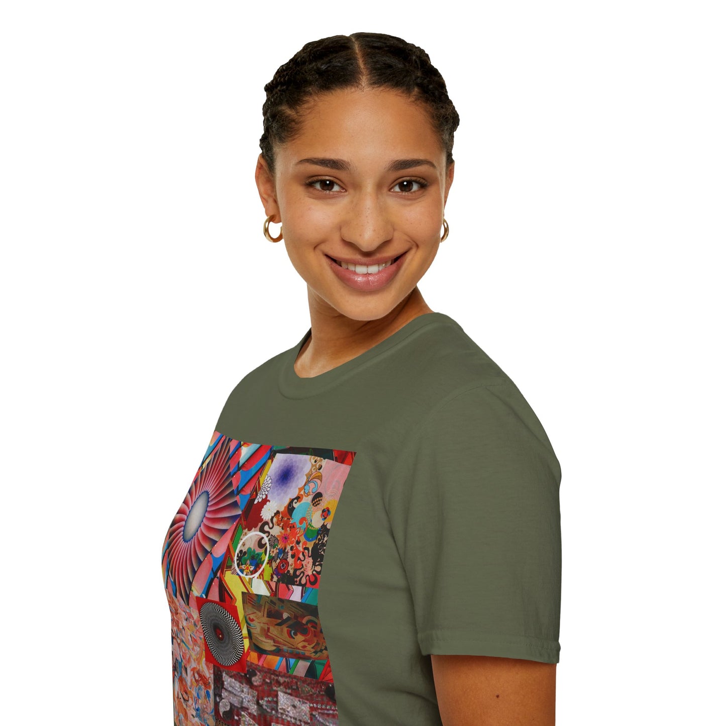 Tempest Colorful Art Collage Unisex Softstyle T-Shirt | Trendy Graphic Tee, Unique Gift, Casual Wear, Art Lover's Apparel