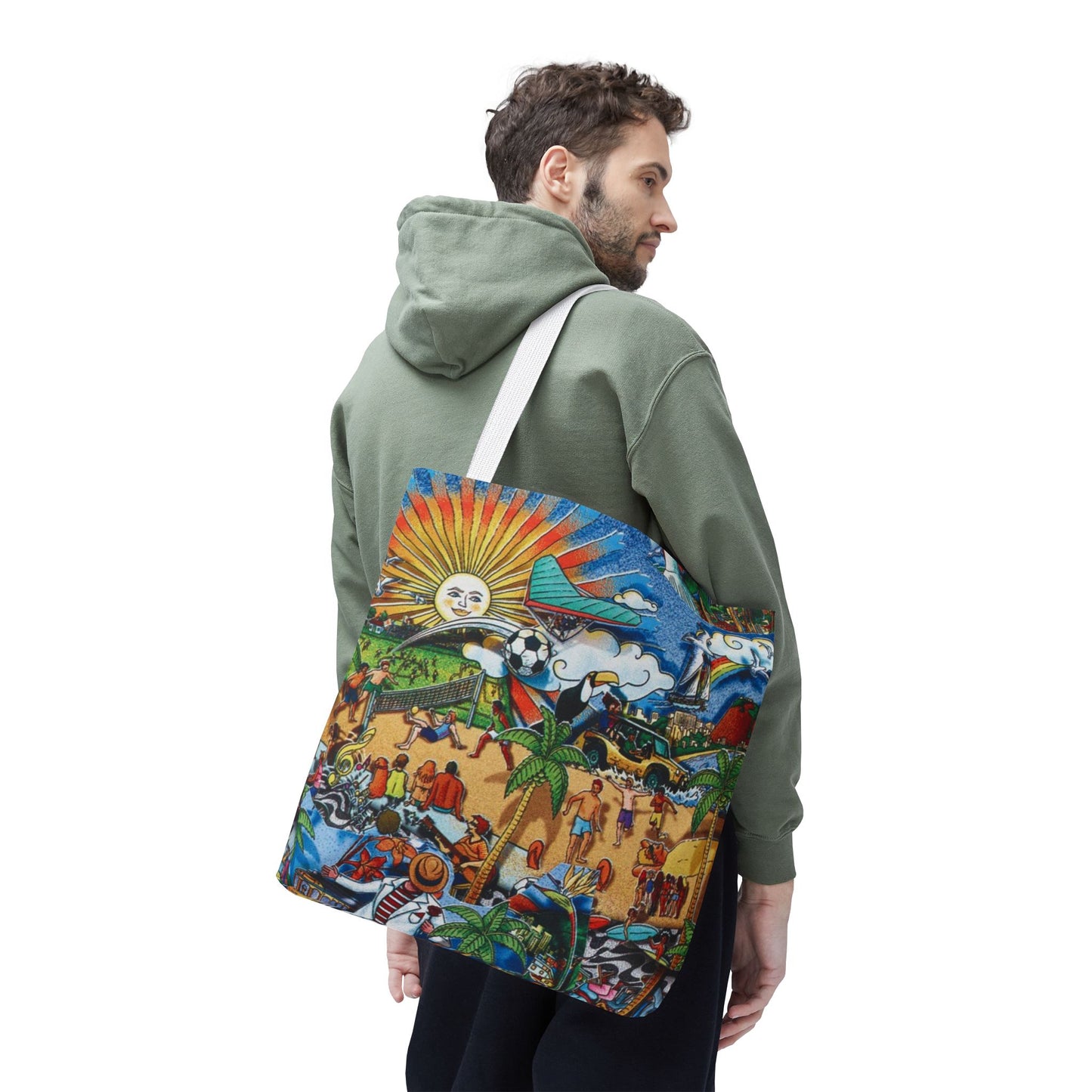 Florida Tropical Paradise Tote Bag, Colorful Beach Bag, Boho Shopping Tote, Eco-Friendly Tote, Summer Essentials, Gift for Travelers