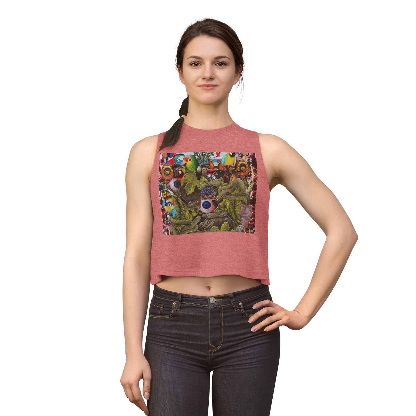 Apoda Psychedelic Collage Crop Top