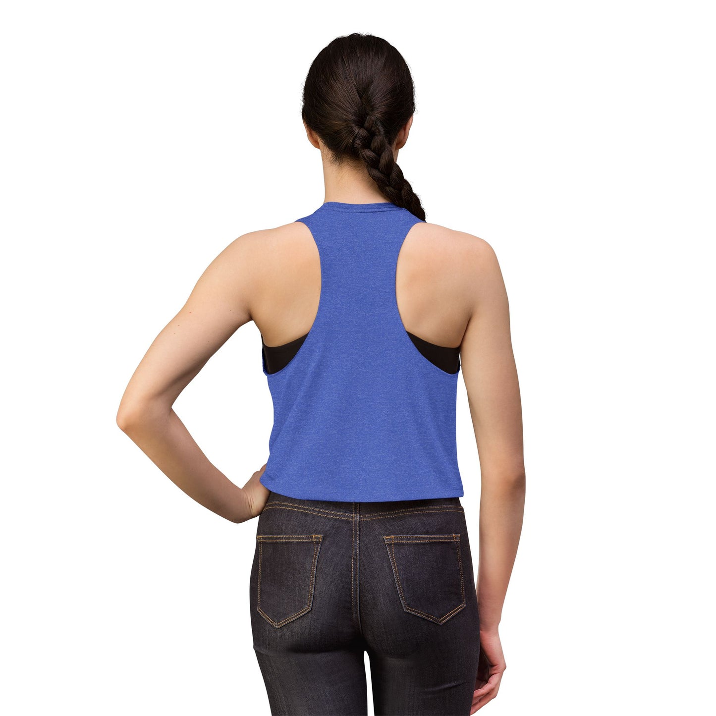 Tempest Psychedelic Collage Crop Top — Retro Sunburst Graphic Women's Tank