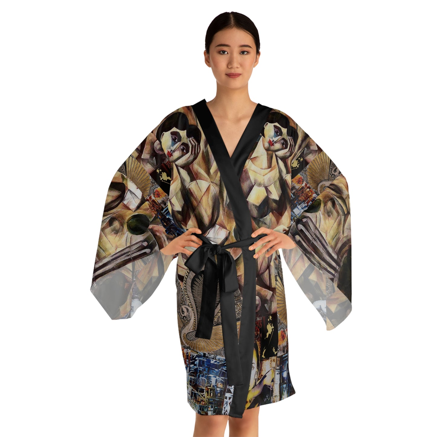 Margo Artwork Floral Kimono Robe — Boho Lounge