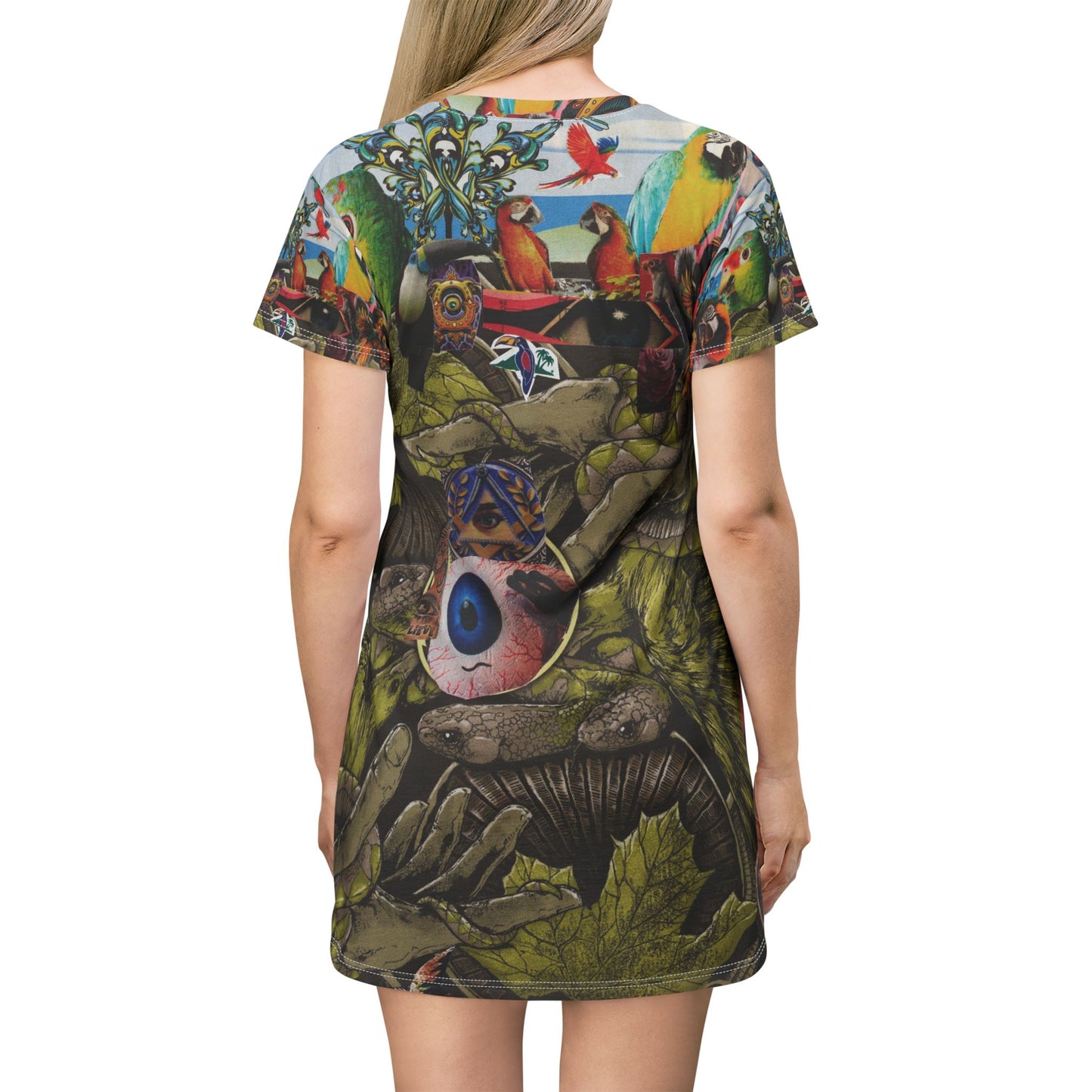 Apoda Psychedelic Retro T‑Shirt Dress