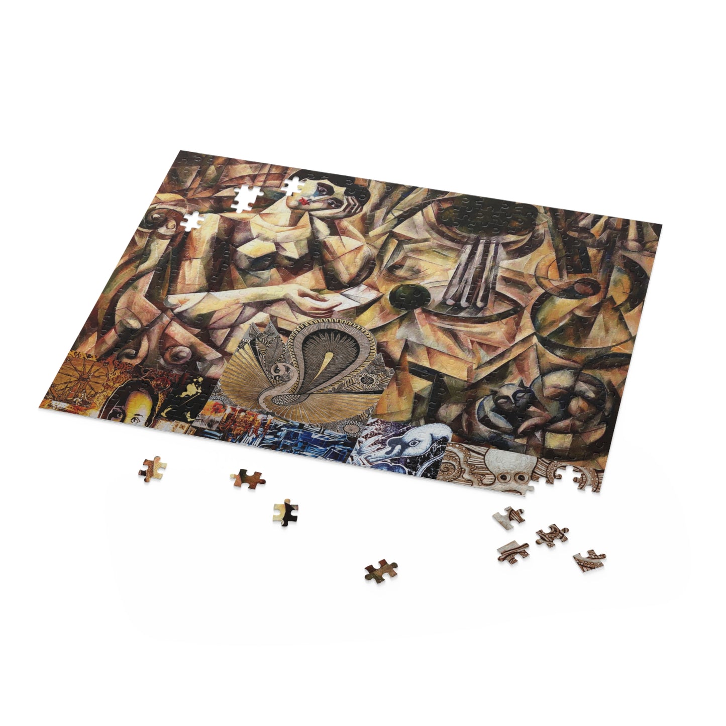 Margo Collage Artwork Cubist Art Puzzle — Vintage Surreal Collage (120/252/500-Piece)