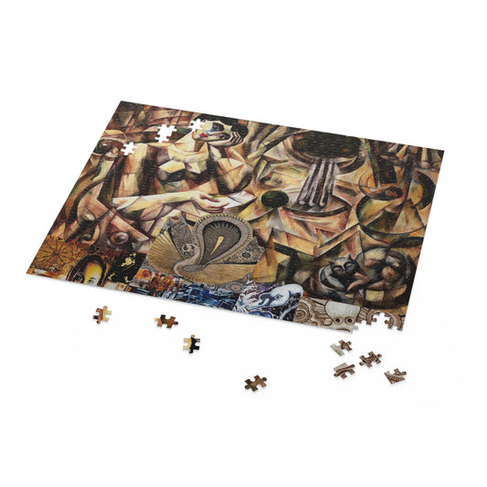 Margo Collage Artwork Cubist Art Puzzle — Vintage Surreal Collage (120/252/500-Piece)