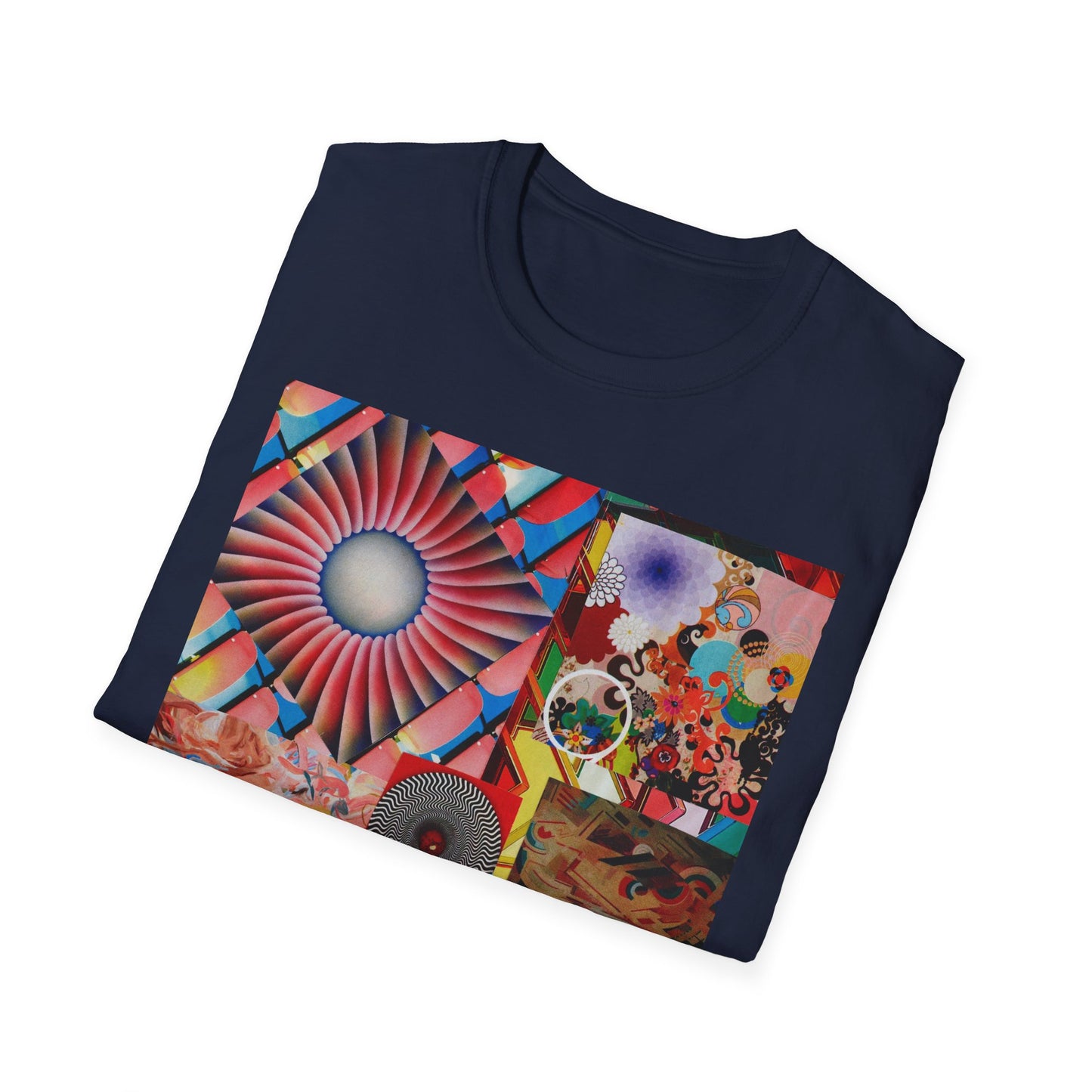 Tempest Colorful Art Collage Unisex Softstyle T-Shirt | Trendy Graphic Tee, Unique Gift, Casual Wear, Art Lover's Apparel