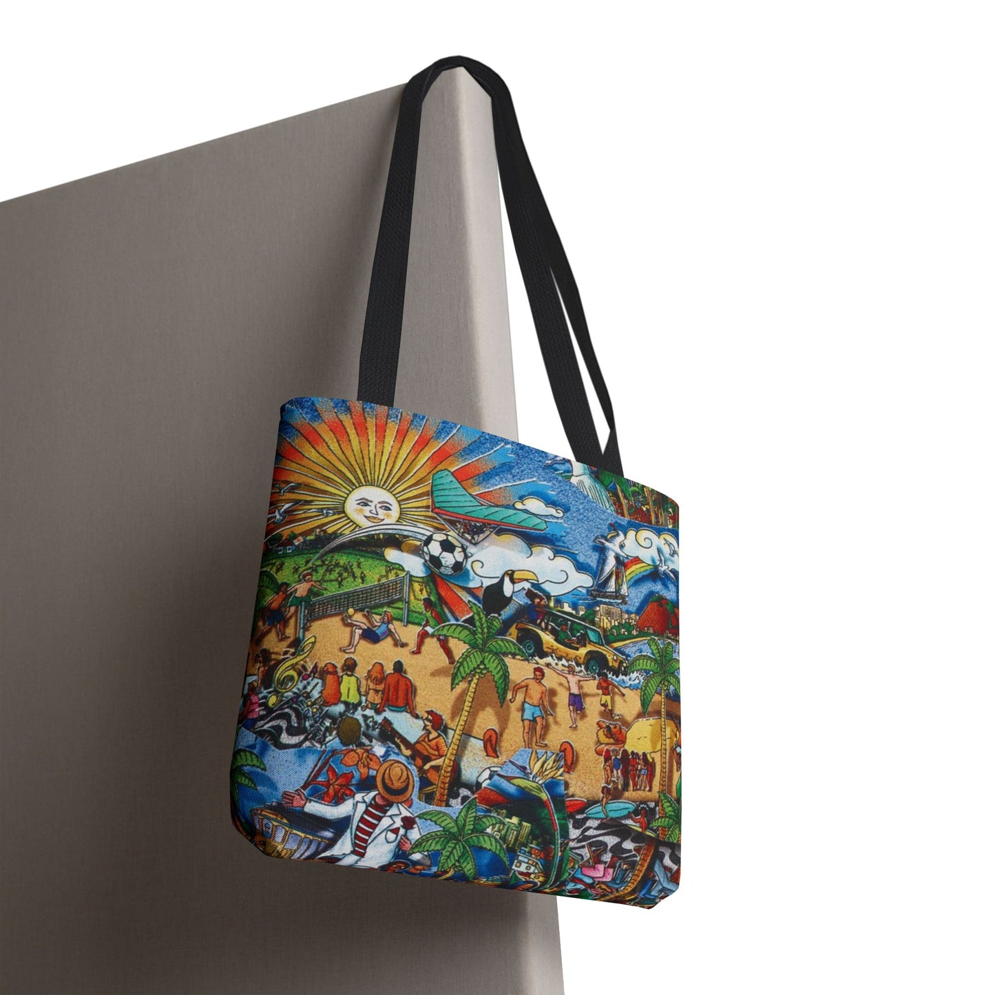 Florida Tropical Paradise Tote Bag, Colorful Beach Bag, Boho Shopping Tote, Eco-Friendly Tote, Summer Essentials, Gift for Travelers