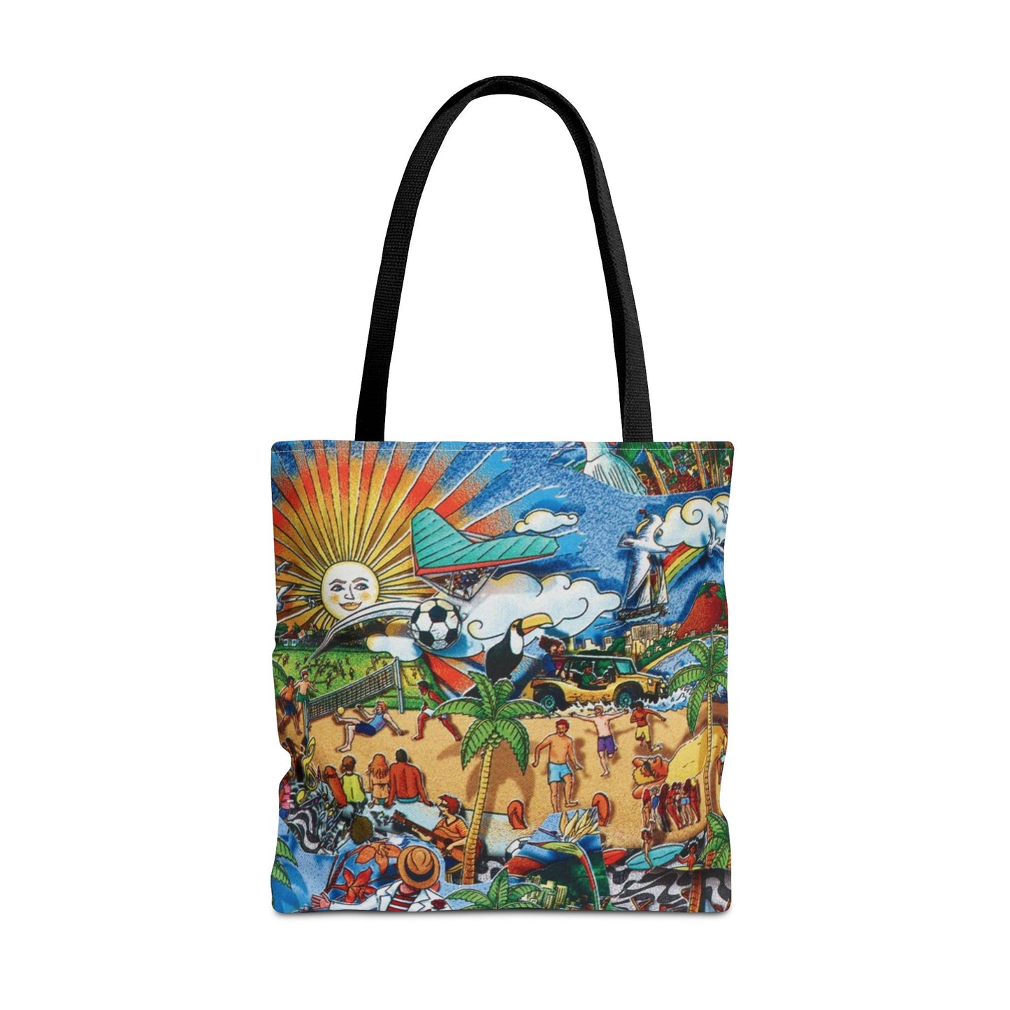 Florida Tropical Paradise Tote Bag, Colorful Beach Bag, Boho Shopping Tote, Eco-Friendly Tote, Summer Essentials, Gift for Travelers