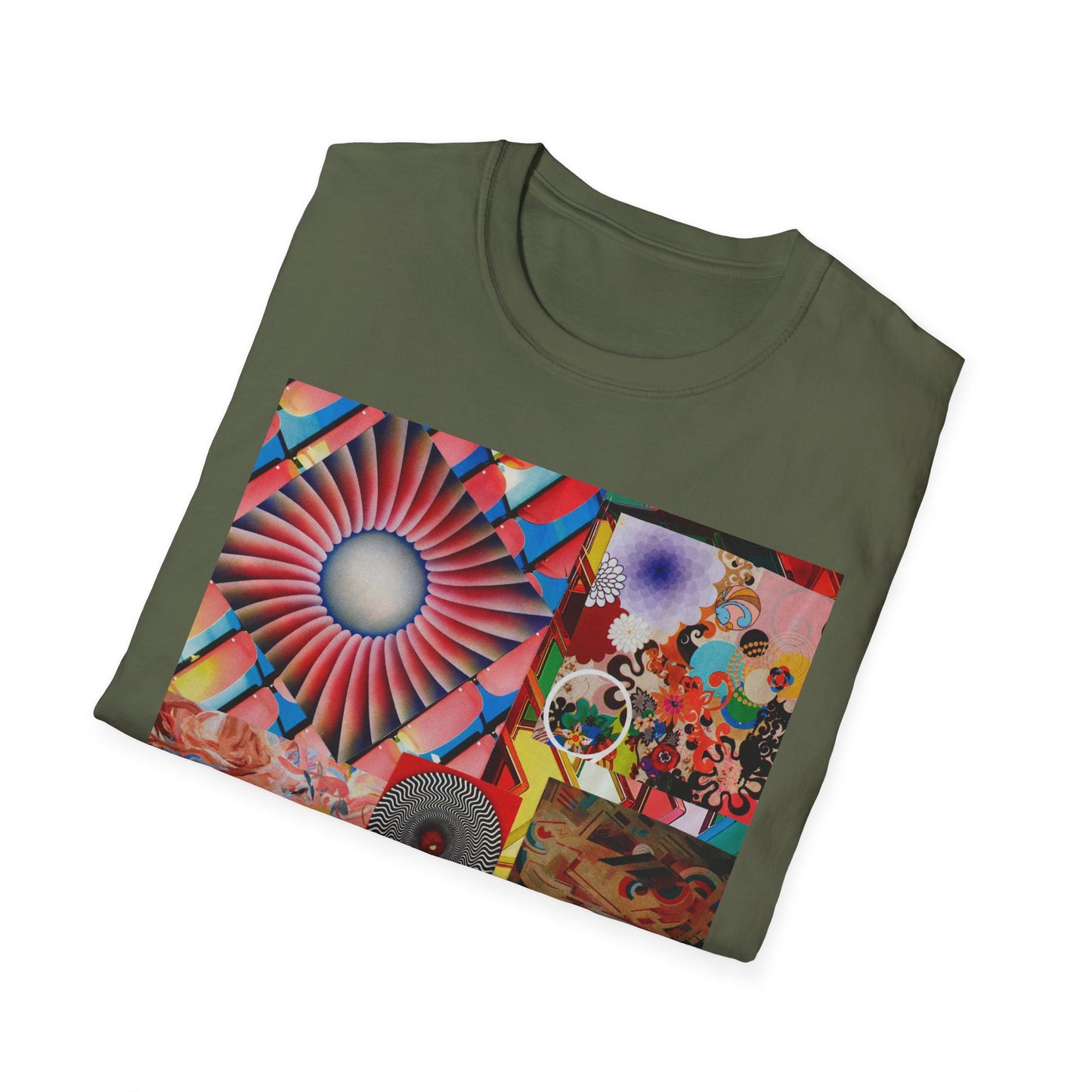 Tempest Colorful Art Collage Unisex Softstyle T-Shirt | Trendy Graphic Tee, Unique Gift, Casual Wear, Art Lover's Apparel