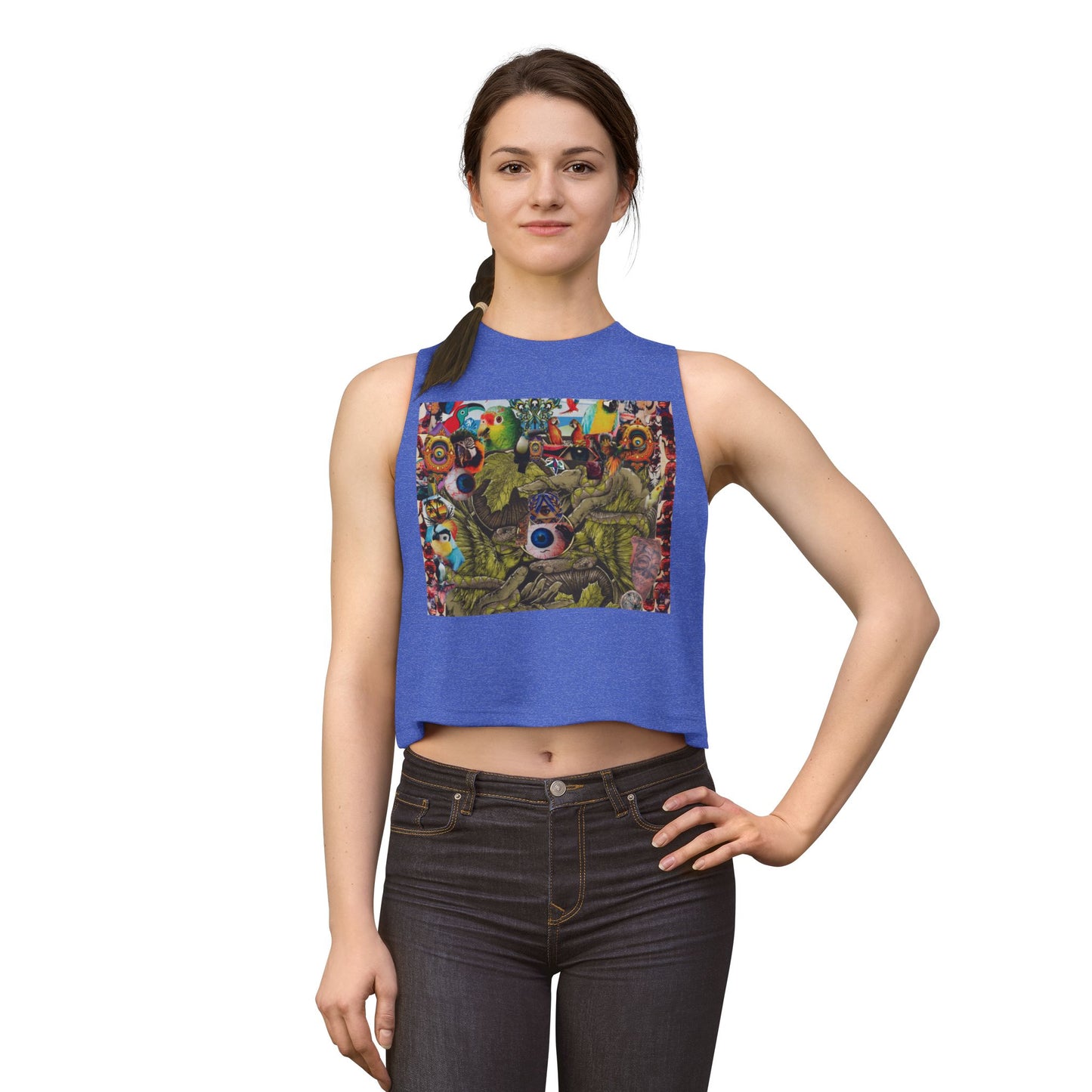 Apoda Psychedelic Collage Crop Top